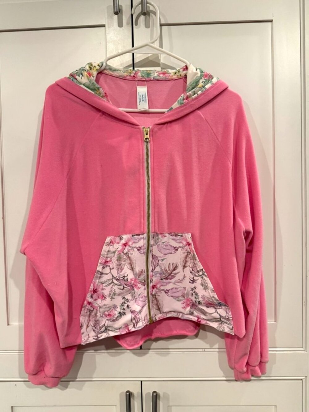 LoveShackFancy x Hurley Terry Zip-Up Hoodie MEDIUM